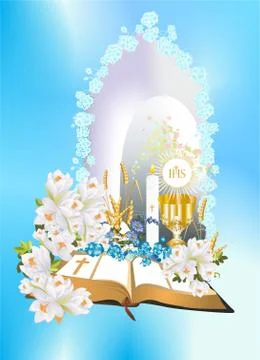First holy communion Stock Illustration