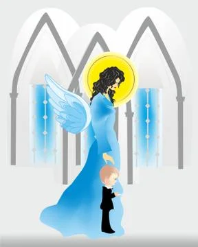 First holy communion Stock Illustration