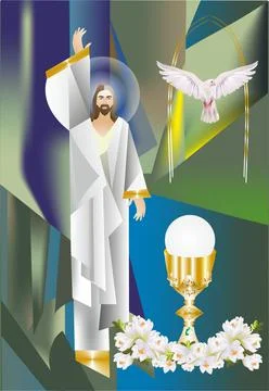 First Holy Communion, Stock Illustration