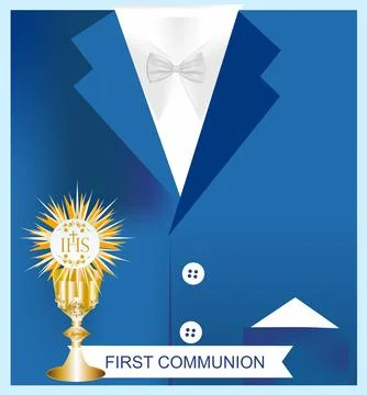 First Holy Communion, Stock Illustration