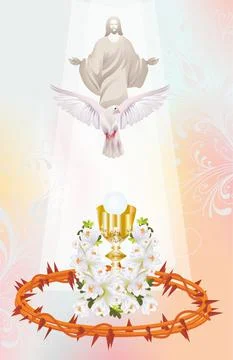 First Holy Communion Stock Illustration