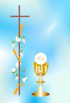 First holy communion Stock Illustration