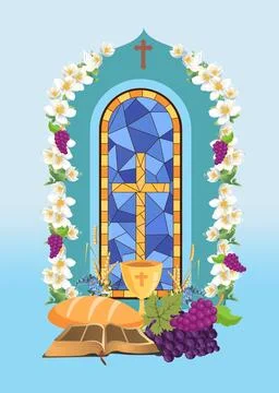 First Holy Communion Stock Illustration