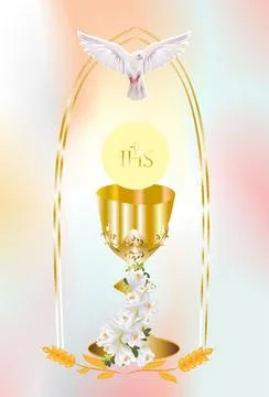 First Holy Communion, Stock Illustration