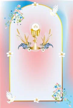 First Holy Communion Stock Illustration