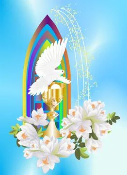 First holy communion, Stock Illustration