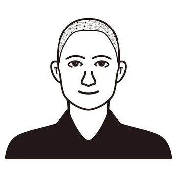 First human of robot, future concept Ilustração Stock