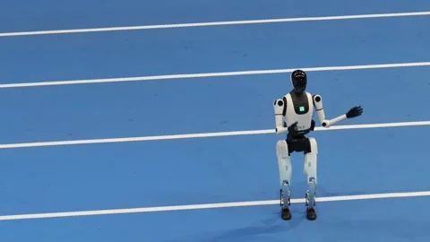 First Humanoid Robot World Games kick off in Beijing, Beijing, CN - 14 Aug 2025 Stock Footage 314847021