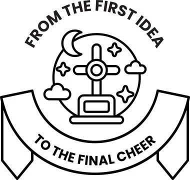 From the first idea to the final cheer Stock Illustration