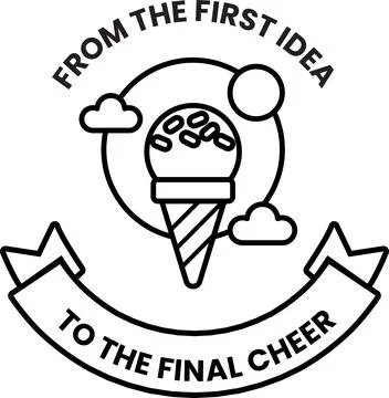 From the first idea to the final cheer Stock Illustration