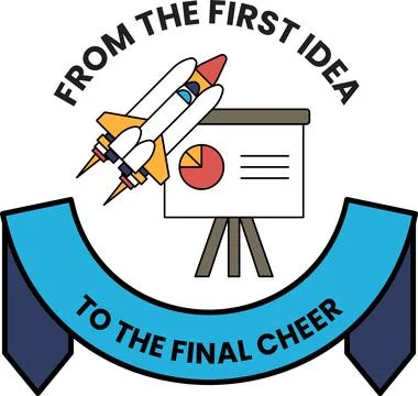 From the first idea to the final cheer Stock Illustration