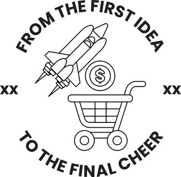 From the first idea to the final cheer Stock Illustration