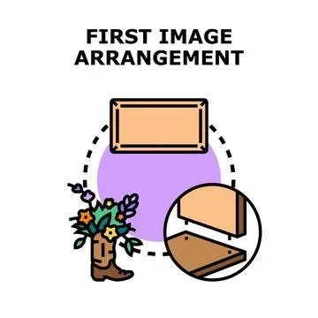 First image arrangement vector concept illustrating creative process イラスト素材