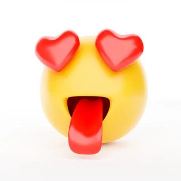 First impression love emotion icon character face on white background. Mood.. 스톡 일러스트