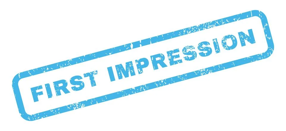First Impression Rubber Stamp Stock-Illustration