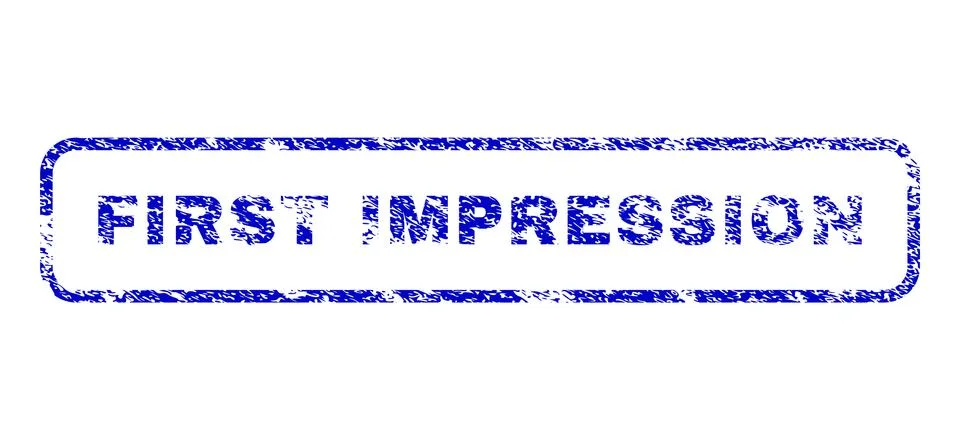 First Impression Rubber Stamp Stock-Illustration