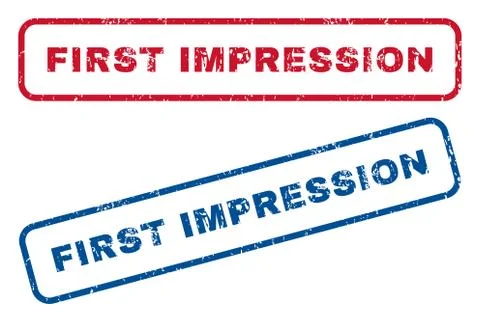 First Impression Rubber Stamps Stock-Illustration