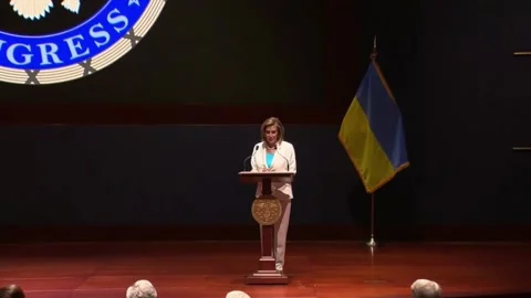 First lady of Ukraine asks U.S. Congress for more weapons for her nation, Washin Vídeos de archivo 204162648