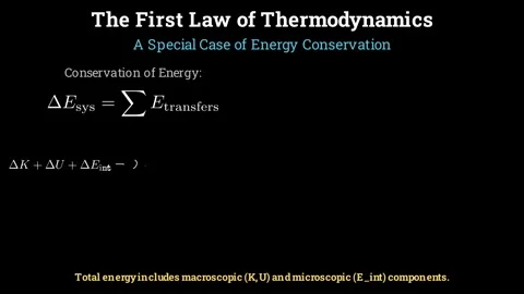 The First Law of Thermodynamics (special case of energy conservation) Видео 336267854