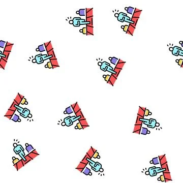 First leader running vector seamless pattern Stock Illustration