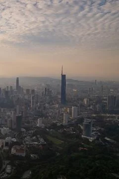 First light of dawn breaks over Kuala Lumpur Stock Photos