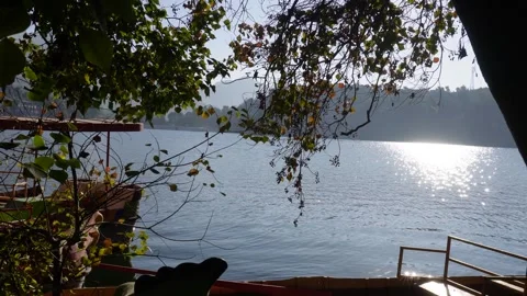 First Light Over Himalayan River 库存影片 337632931