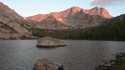 First Light at Thunder Lake Stock Footage 147604674