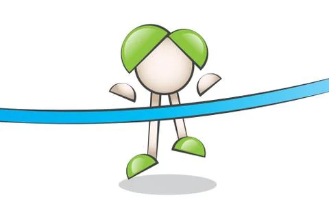 The first line of characters. Win and be successful. Stock Illustration