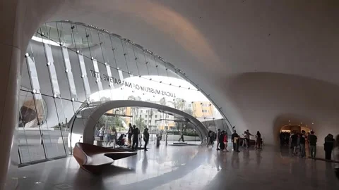 First look inside Lucas Museum of Narrative Art in Los Angeles, Los Ángeles, US  Stock Footage 344917648