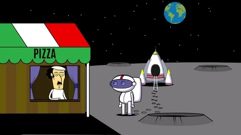 The first man on the moon Stock Footage 118066654