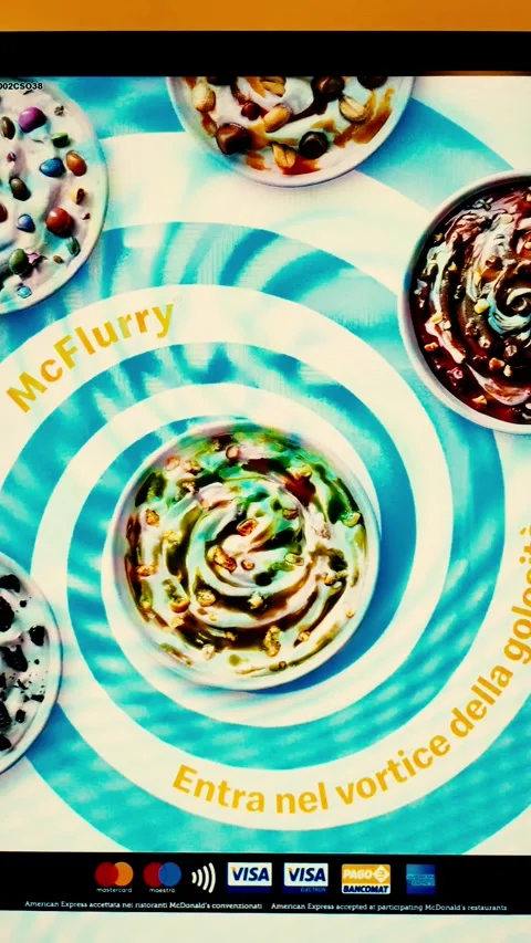 The first McDonald&amp;#039;s opened in Rome Stock Footage 318095572