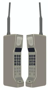 The first mobile phone design Stock Illustration