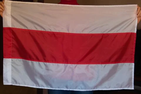 First national flag of Belarus Stock Photos
