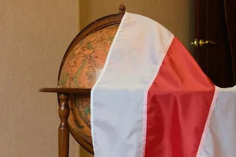 First national flag of Belarus Stock Photos