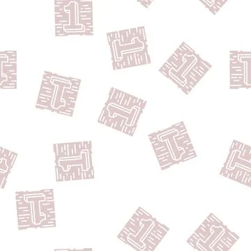 First number glyph seamless pattern Stock Illustration