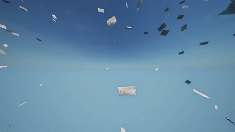 First one letter flies out and then hundreds after it. Stock Footage 288454233