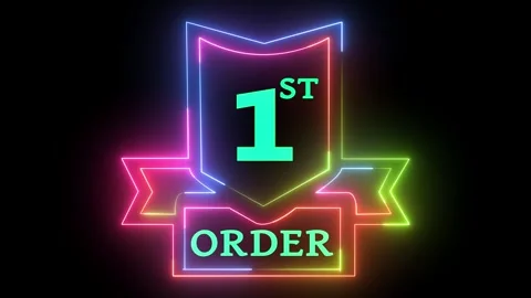 First order neon light sign animation motion Vidéo 330556941