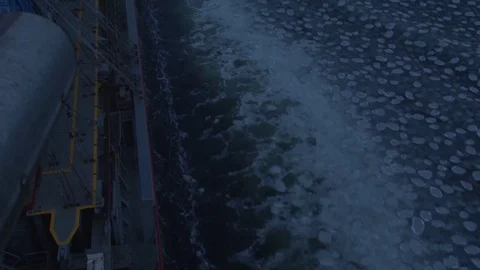 The first pancake ice Stock Footage 99613003