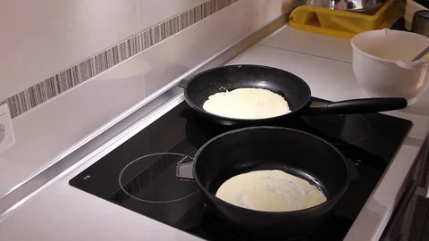The first pancake is lumpy Stock Footage 106114336
