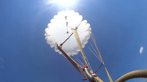 First parachute jump Stock Footage 61443368