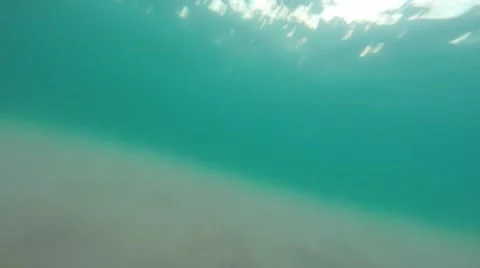 First person diving. Surface to see a Paraplane 720 Stock Footage 40584165