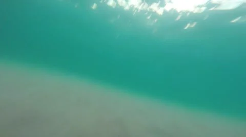 First person diving. Surface to see a Paraplane 1080 Stock Footage 40585029