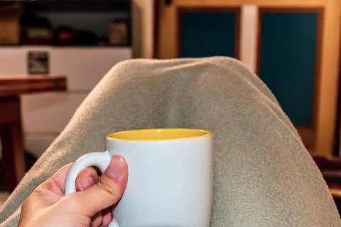 A first person perspective / point of view shot of a young Caucasian woman's  Stock Photos