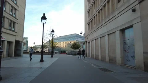 First person POV forward motion driving and bike riding in the streets of Paris Stock Footage 221492354