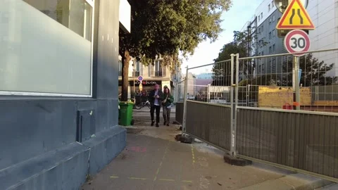 First person POV forward motion driving and bike riding in the streets of Paris Stock Footage 221493073