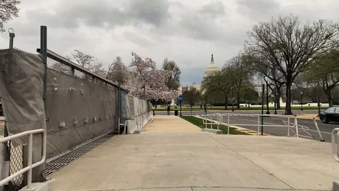 First person view - biking through Washington, DC Stock Footage 126941020
