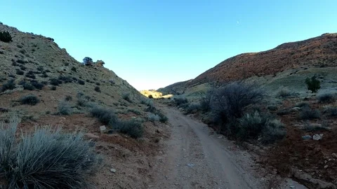 First Person View Drving 4x4 Up Cache Valley Wash; Moab Utah Stock Footage 261989593