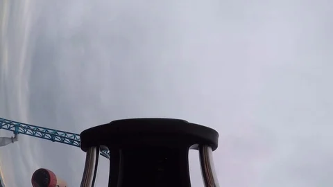 First person view on a german roller coaster called "Silver star" Video stock 92229688