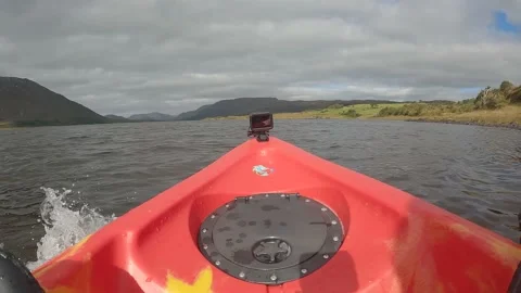 First Person View Kayaking, River Corrib, Galway Stock Footage 232053563