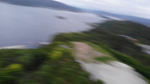 First person view of malfunctioning drone crashing Stockbeeldmateriaal 91896284